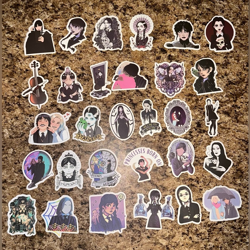 Wednesday Addams Stickers